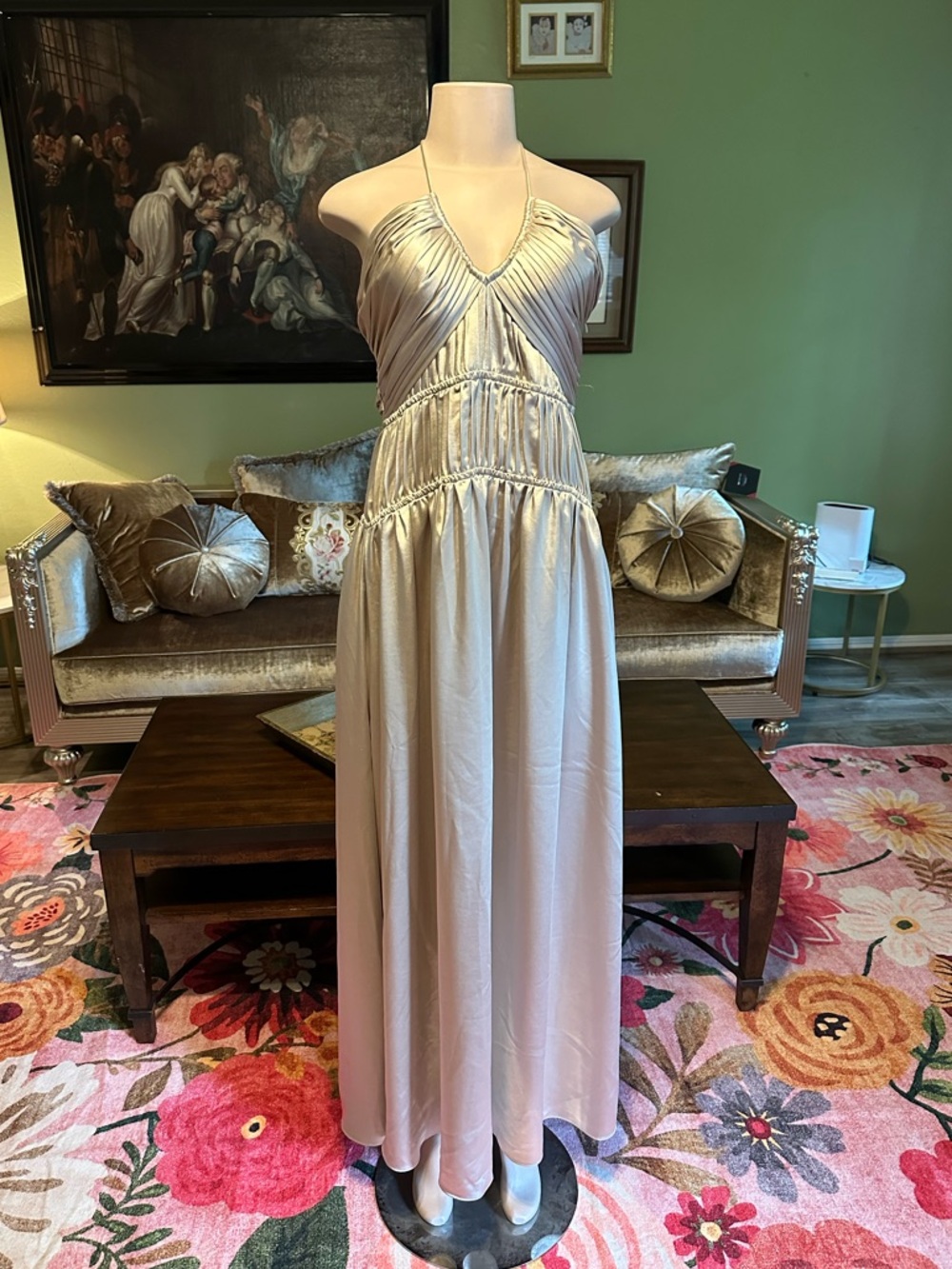 Jonathan Simkhai Cream Satin Dress
